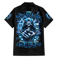 Thunder Skull Family Matching Long Sleeve Bodycon Dress and Hawaiian Shirt You My Friend Should Have Been Swallowed - Wonder Print Shop