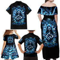 Thunder Skull Family Matching Off Shoulder Maxi Dress and Hawaiian Shirt You My Friend Should Have Been Swallowed - Wonder Print Shop