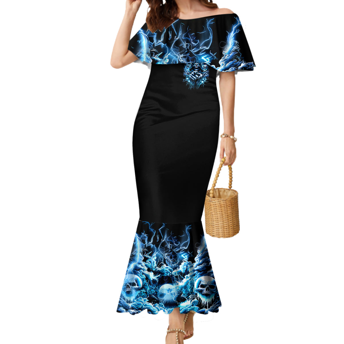 Thunder Skull Mermaid Dress You My Friend Should Have Been Swallowed - Wonder Print Shop