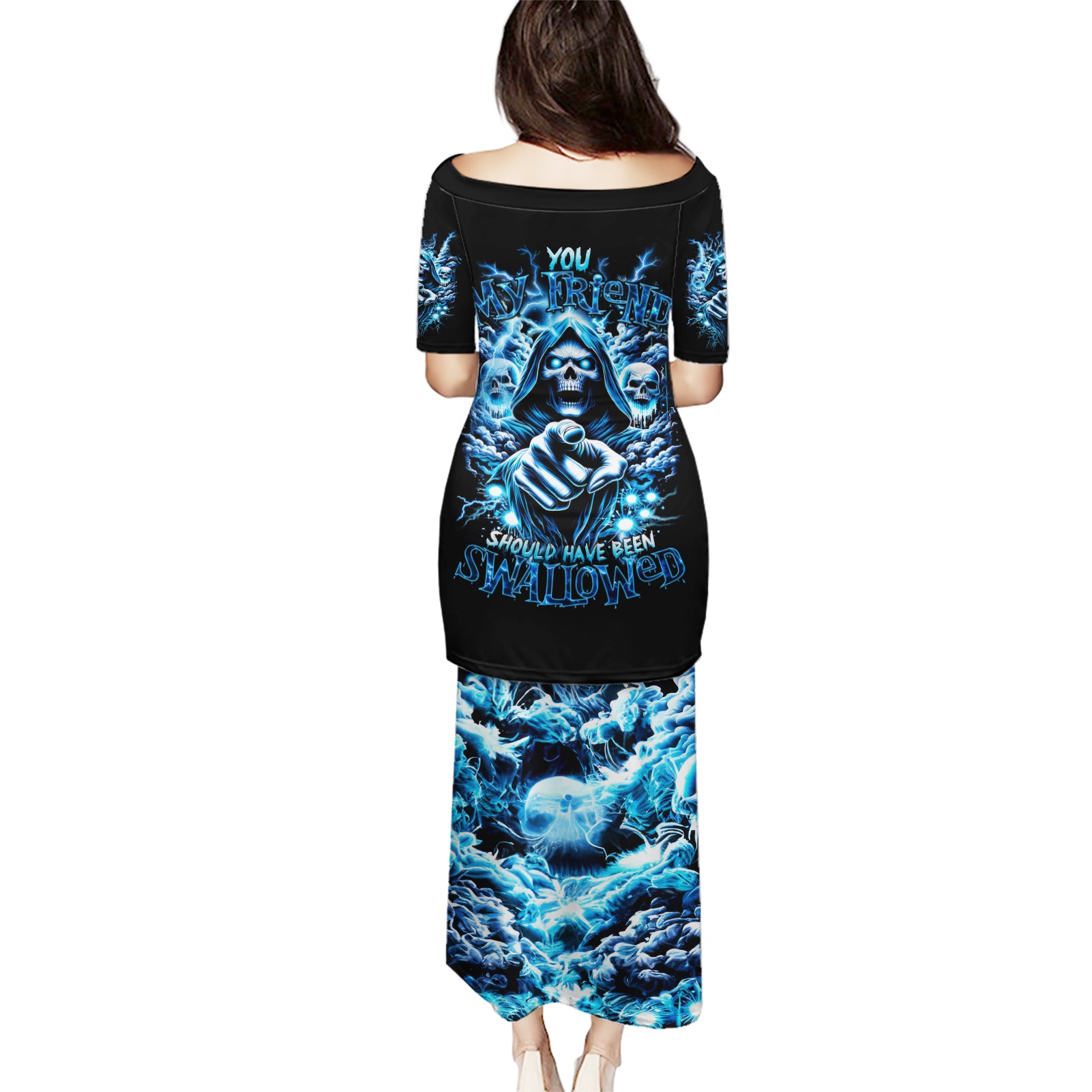 Thunder Skull Puletasi You My Friend Should Have Been Swallowed - Wonder Print Shop