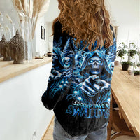 Thunder Skull Women Casual Shirt You My Friend Should Have Been Swallowed - Wonder Print Shop