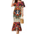 Day of Dead Lady Family Matching Mermaid Dress and Hawaiian Shirt Sugar Skull Field Rose Lady - Wonder Print Shop