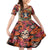 Day of Dead Lady Family Matching Off Shoulder Long Sleeve Dress and Hawaiian Shirt Sugar Skull Field Rose Lady - Wonder Print Shop