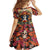 Day of Dead Lady Family Matching Off Shoulder Short Dress and Hawaiian Shirt Sugar Skull Field Rose Lady - Wonder Print Shop