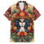 Day of Dead Lady Family Matching Off Shoulder Short Dress and Hawaiian Shirt Sugar Skull Field Rose Lady - Wonder Print Shop