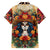 Day of Dead Lady Family Matching Off Shoulder Short Dress and Hawaiian Shirt Sugar Skull Field Rose Lady - Wonder Print Shop