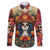 Day of Dead Lady Family Matching Puletasi Dress and Hawaiian Shirt Sugar Skull Field Rose Lady - Wonder Print Shop