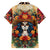Day of Dead Lady Family Matching Short Sleeve Bodycon Dress and Hawaiian Shirt Sugar Skull Field Rose Lady - Wonder Print Shop