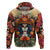 Day of Dead Lady Hoodie Sugar Skull Field Rose Lady - Wonder Print Shop