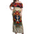 Day of Dead Lady Off Shoulder Maxi Dress Sugar Skull Field Rose Lady - Wonder Print Shop