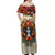 Day of Dead Lady Off Shoulder Maxi Dress Sugar Skull Field Rose Lady - Wonder Print Shop