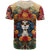 Day of Dead Lady T Shirt Sugar Skull Field Rose Lady - Wonder Print Shop