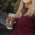 Day of Dead Lady Tumbler Cup Sugar Skull Field Rose Lady - Wonder Print Shop