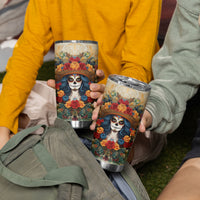 Day of Dead Lady Tumbler Cup Sugar Skull Field Rose Lady - Wonder Print Shop