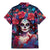 Day of Dead Lady Family Matching Mermaid Dress and Hawaiian Shirt Sugar Skull Field Rose Lady - Wonder Print Shop