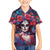 Day of Dead Lady Family Matching Off Shoulder Short Dress and Hawaiian Shirt Sugar Skull Field Rose Lady - Wonder Print Shop