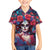 Day of Dead Lady Family Matching Short Sleeve Bodycon Dress and Hawaiian Shirt Sugar Skull Field Rose Lady - Wonder Print Shop