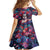 Day of Dead Lady Kid Short Sleeve Dress Sugar Skull Field Rose Lady - Wonder Print Shop