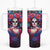 Day of Dead Lady Tumbler With Handle Sugar Skull Field Rose Lady - Wonder Print Shop