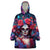 Day of Dead Lady Wearable Blanket Hoodie Sugar Skull Field Rose Lady - Wonder Print Shop