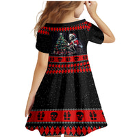 Christmas Skull Family Matching Mermaid Dress and Hawaiian Shirt Santa Skull Prepairing For Christmas - Wonder Print Shop