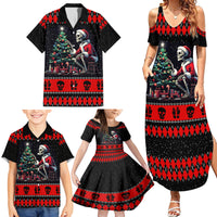 Christmas Skull Family Matching Summer Maxi Dress and Hawaiian Shirt Santa Skull Prepairing For Christmas - Wonder Print Shop