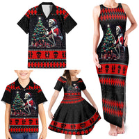 Christmas Skull Family Matching Tank Maxi Dress and Hawaiian Shirt Santa Skull Prepairing For Christmas - Wonder Print Shop