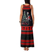 Christmas Skull Family Matching Tank Maxi Dress and Hawaiian Shirt Santa Skull Prepairing For Christmas - Wonder Print Shop