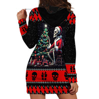 Christmas Skull Hoodie Dress Santa Skull Prepairing For Christmas - Wonder Print Shop