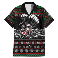 Christmas Skull Family Matching Mermaid Dress and Hawaiian Shirt Santa Skull Jumps In Parachute - Wonder Print Shop