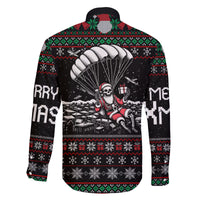 Christmas Skull Family Matching Summer Maxi Dress and Hawaiian Shirt Santa Skull Jumps In Parachute - Wonder Print Shop