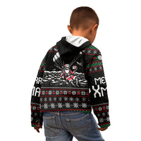 Christmas Skull Kid Hoodie Santa Skull Jumps In Parachute - Wonder Print Shop