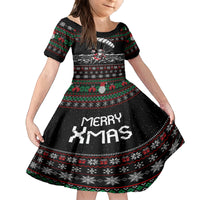 Christmas Skull Kid Short Sleeve Dress Santa Skull Jumps In Parachute - Wonder Print Shop