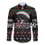 Christmas Skull Long Sleeve Button Shirt Santa Skull Jumps In Parachute - Wonder Print Shop
