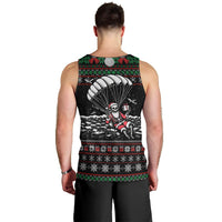 Christmas Skull Men Tank Top Santa Skull Jumps In Parachute - Wonder Print Shop