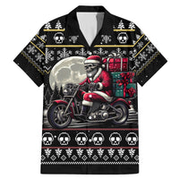 Christmas Skull Family Matching Mermaid Dress and Hawaiian Shirt Santa Skull Ride Motorbike - Wonder Print Shop