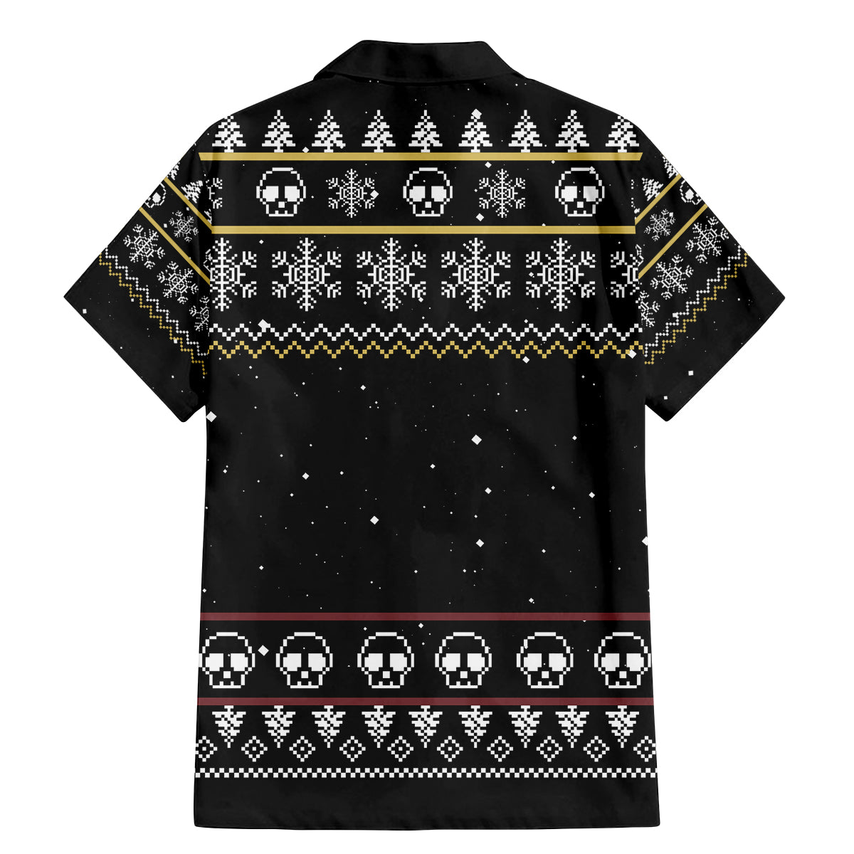 Christmas Skull Family Matching Mermaid Dress and Hawaiian Shirt Santa Skull Ride Motorbike - Wonder Print Shop