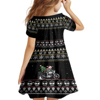 Christmas Skull Family Matching Summer Maxi Dress and Hawaiian Shirt Santa Skull Ride Motorbike - Wonder Print Shop