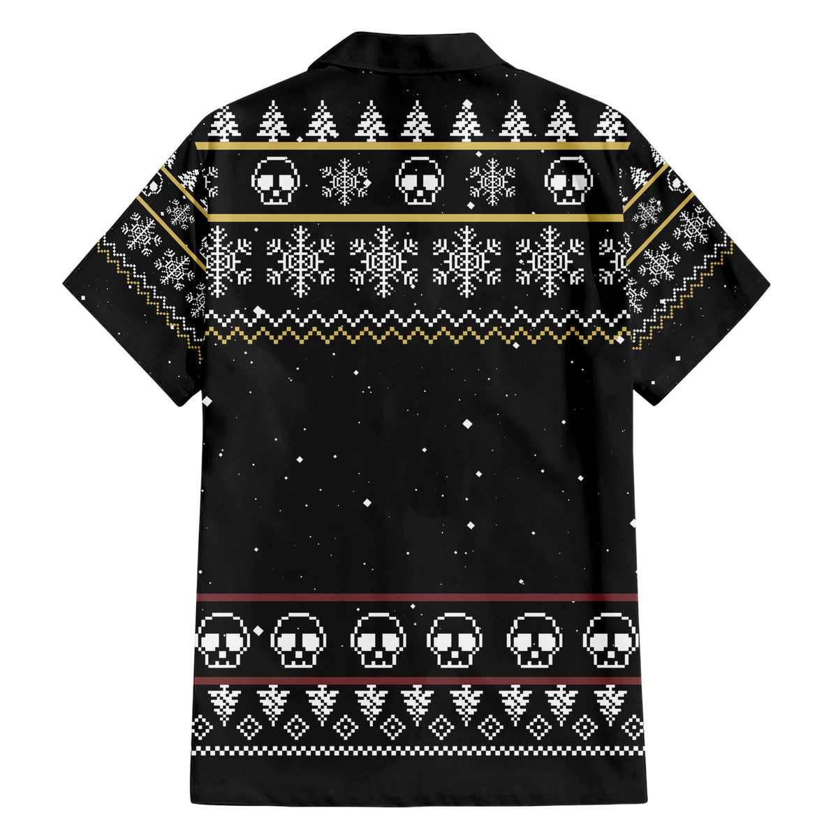 Christmas Skull Hawaiian Shirt Santa Skull Ride Motorbike - Wonder Print Shop