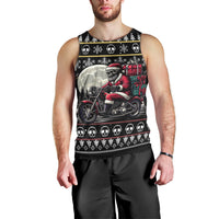 Christmas Skull Men Tank Top Santa Skull Ride Motorbike - Wonder Print Shop