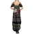 Christmas Skull Summer Maxi Dress Santa Skull Ride Motorbike - Wonder Print Shop