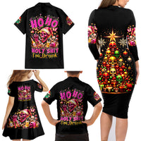 Christmas Skull Family Matching Long Sleeve Bodycon Dress and Hawaiian Shirt Christmas Tree Skull - Wonder Print Shop