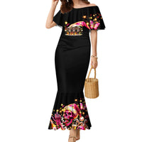 Christmas Skull Family Matching Mermaid Dress and Hawaiian Shirt Christmas Tree Skull - Wonder Print Shop