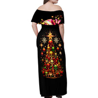 Christmas Skull Family Matching Off Shoulder Maxi Dress and Hawaiian Shirt Christmas Tree Skull - Wonder Print Shop
