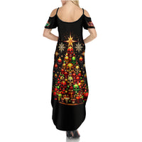 Christmas Skull Family Matching Summer Maxi Dress and Hawaiian Shirt Christmas Tree Skull - Wonder Print Shop