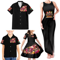 Christmas Skull Family Matching Tank Maxi Dress and Hawaiian Shirt Christmas Tree Skull - Wonder Print Shop