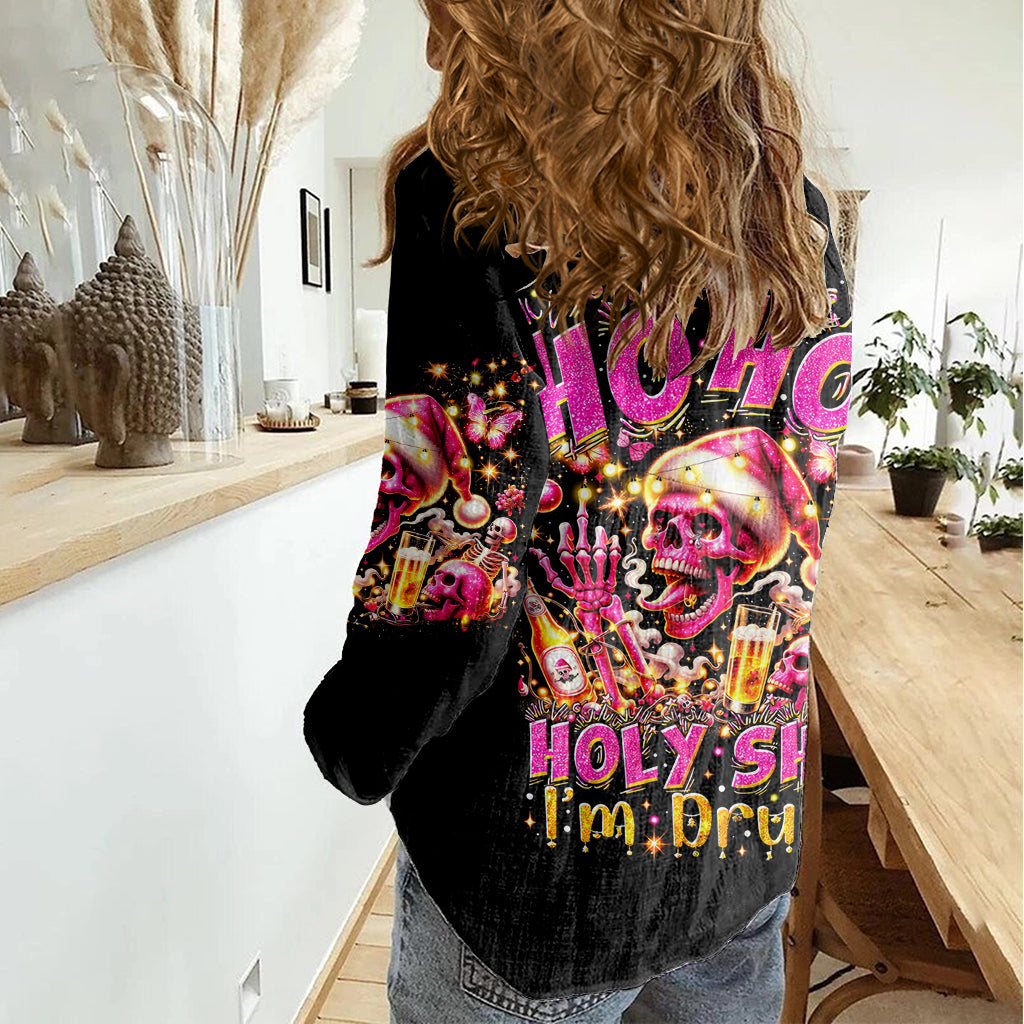 Christmas Skull Women Casual Shirt Christmas Tree Skull - Wonder Print Shop