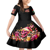 Christmas Skull Family Matching Mermaid Dress and Hawaiian Shirt Ho Ho Holy Shit I'm Drink - Wonder Print Shop