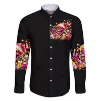 Christmas Skull Family Matching Short Sleeve Bodycon Dress and Hawaiian Shirt Ho Ho Holy Shit I'm Drink - Wonder Print Shop