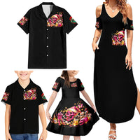 Christmas Skull Family Matching Summer Maxi Dress and Hawaiian Shirt Ho Ho Holy Shit I'm Drink - Wonder Print Shop